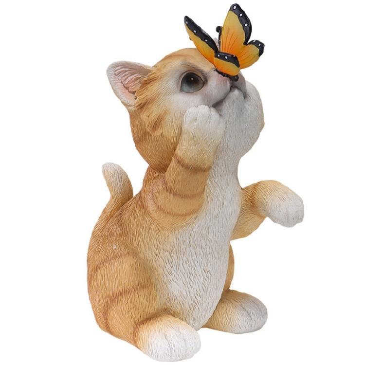 Garden Ornament Cats Statue Solar Light for Backyard Patio Decors Garden Decorative Statue Solar Lamp Cats Figurine Statue