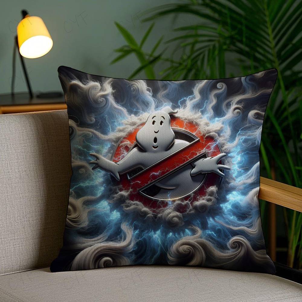 Klassischer Film G-Ghostbusters Kissenbezug Kundenspezifisch bedrucktes Kissen aus gebürstetem Fleece, Babyhaut-Haptik, Umweltfreundlicher Sublimationsdruck Cus