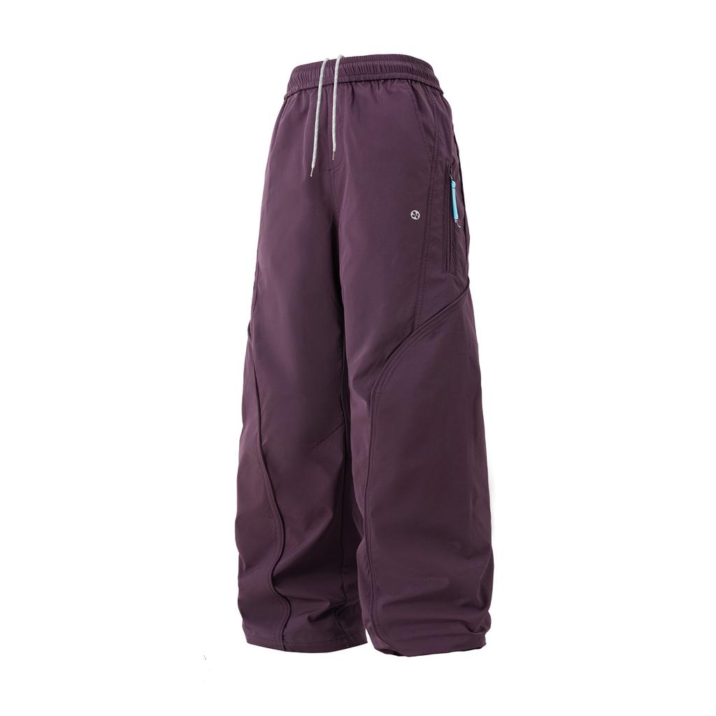 Outdoor Functional Anti-splashing Casual Pants Autumn Straight Loose Split Trousers Zipper Contrasting Webbing Sweatpants Q