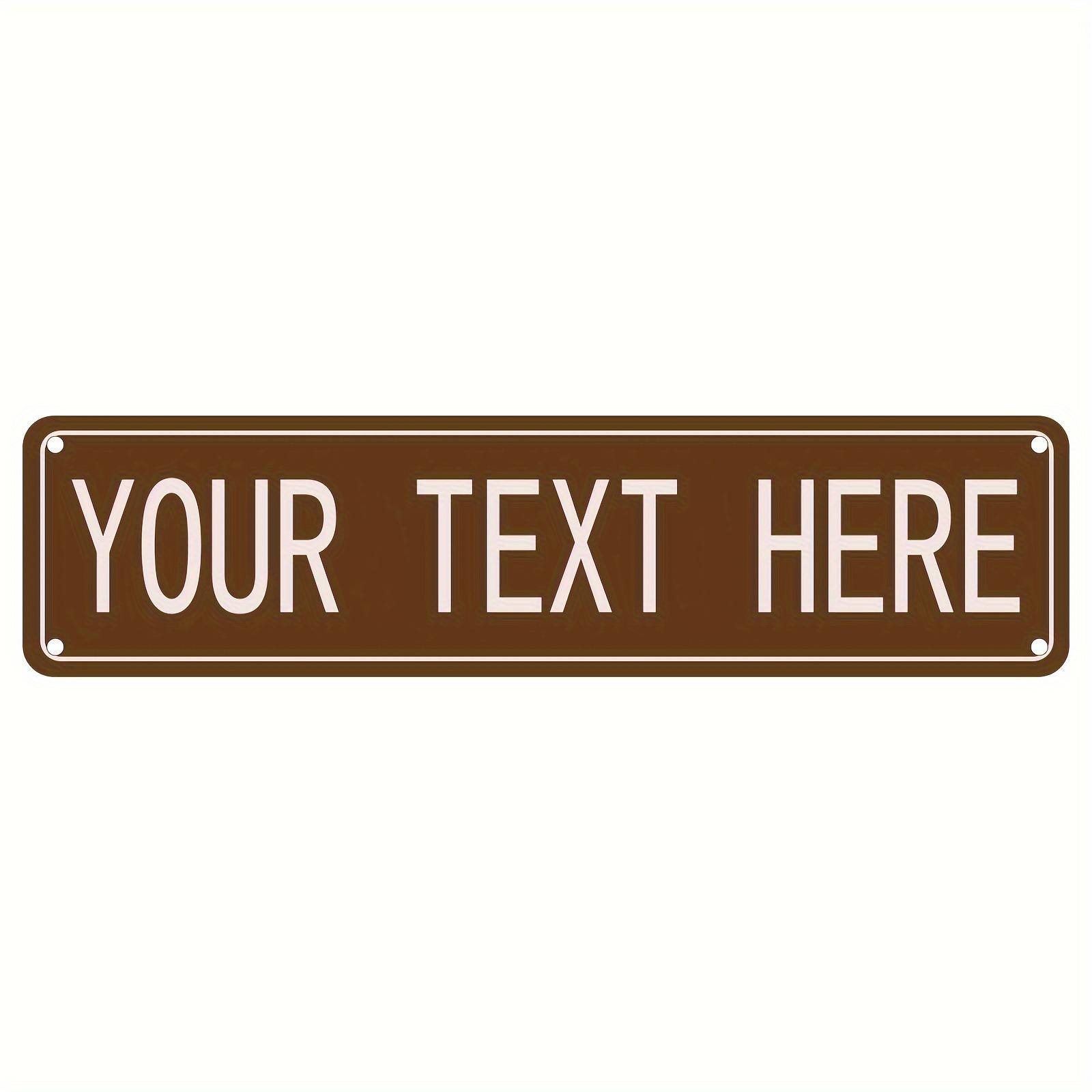 

Custom 4x16 Inch Aluminum Metal Sign Vintage Street Plate Decor for Indoor Outdoor Wall Art чёрный