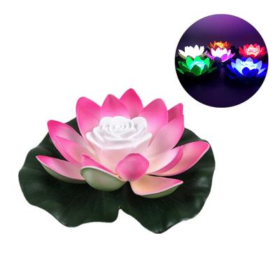 Yapay Yüzen Lotus Gece Lambası LED Lotus Lamba Bahçe Havuz Gölet için Enerji Tasarruflu Işık