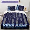3pcs New York Yankees Cover Set - Personalized Name, HD Printed Bedding with 1 Cover and 2 Pillowcases - Perfect for Home Decor, Easy Care