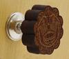 IBA Indianbeautifulart Brown Engraved Knobs 10 Pc Furniture Wooden Scallop Knobs Rustic Drawer
