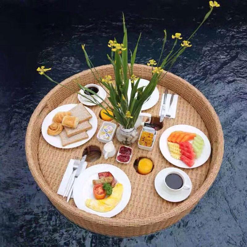 

Naijiang Floating Rattan Serving Tray for Pool & Spa