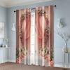 2pcs, Curtains&Drapes 2D Print Romantic Gentle Style Fabric (without Rod) Decorations For Home Use for Living Room, Bedroom,