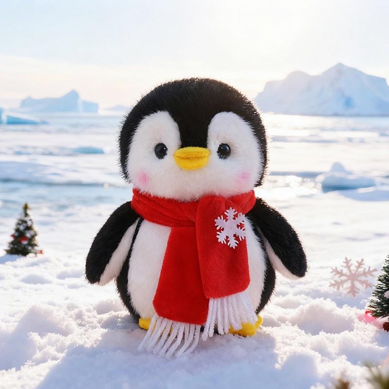 

Christmas Penguin Plush Toy With Pp Cotton Filling For Holiday Giftgiving Style 5,20cm