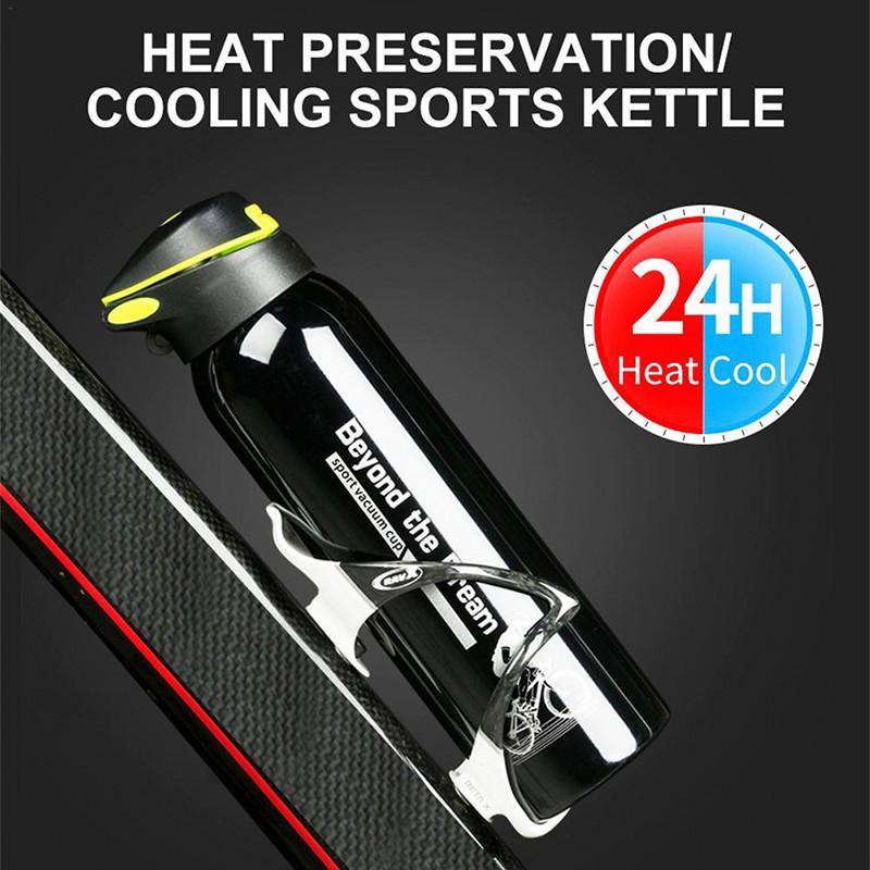 500ml Fahrrad Wasserflasche Edelstahl Trinkflasche Tasse Outdoor Sport Lauf Mountain Radfahren Warmhalten Fahrrad Wasserkocher – zu niedrigen Preisen im Onlineshop Joom kaufen