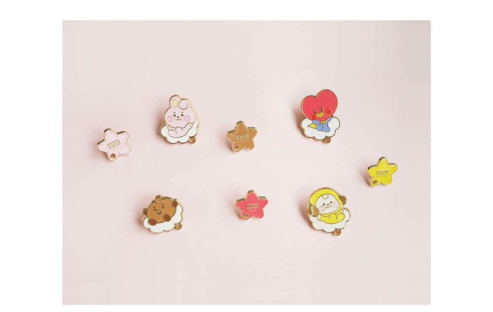 Solomon Shoji BT21 Metal Pin Badge, Accessory, Character BABY (SHOOKY)