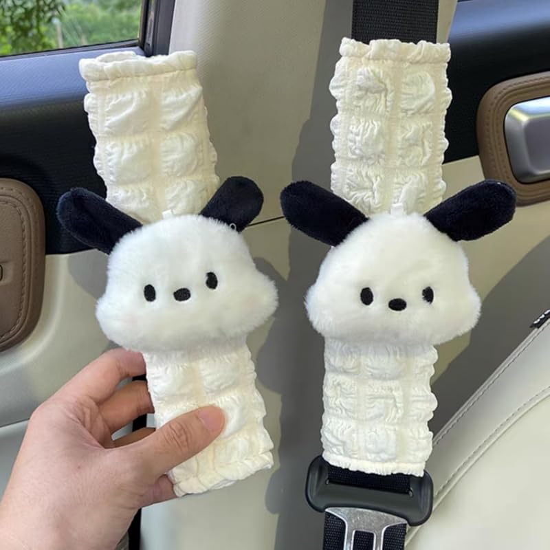 2 PCS Seat Belt Cover Pad, Cute Animal Cartoon Seatbelt Covers for Kids and Adults, Soft Spring Summer Seat Belt Cover, Seatbelt Cushion, Car Seat