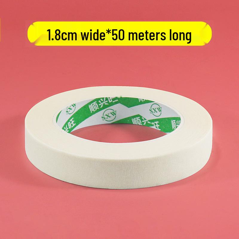 Writable Crepe Paper Tape: No-residue, Hand-tearable, Traceless Adhesive Ideal for Art Students, Spray Painting, Color Separation, and Decoration.