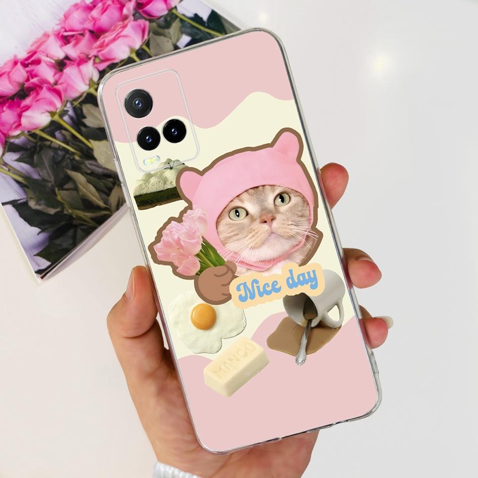 For Vivo Y33s V2109 Case Y21 2021 V2111 Cover Fashion Flower Soft Clear Silicone Slim Fundas For Vivo Y21t Y33t Y21a Y21s Bumper