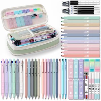 Four Candies Stationery Ballpoint Mechanical Pencils Fluorescent Gel Pen and Perfect for School School and A and Cute Gift for Girls and Green