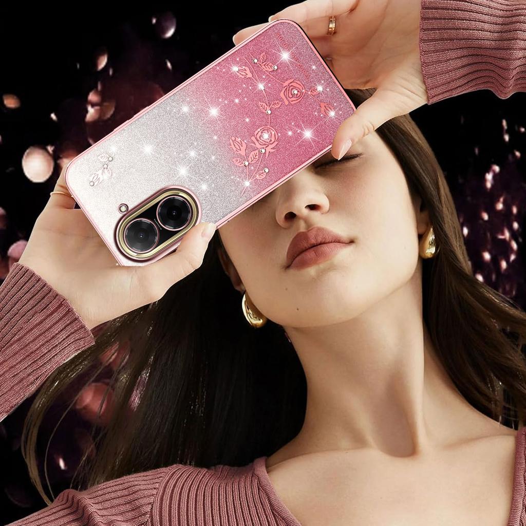 KADEM For Xiaomi Redmi A5 4G (171.7mm)/Poco C71 4G Case Flower TPU Flexible Gradient Phone Cover
