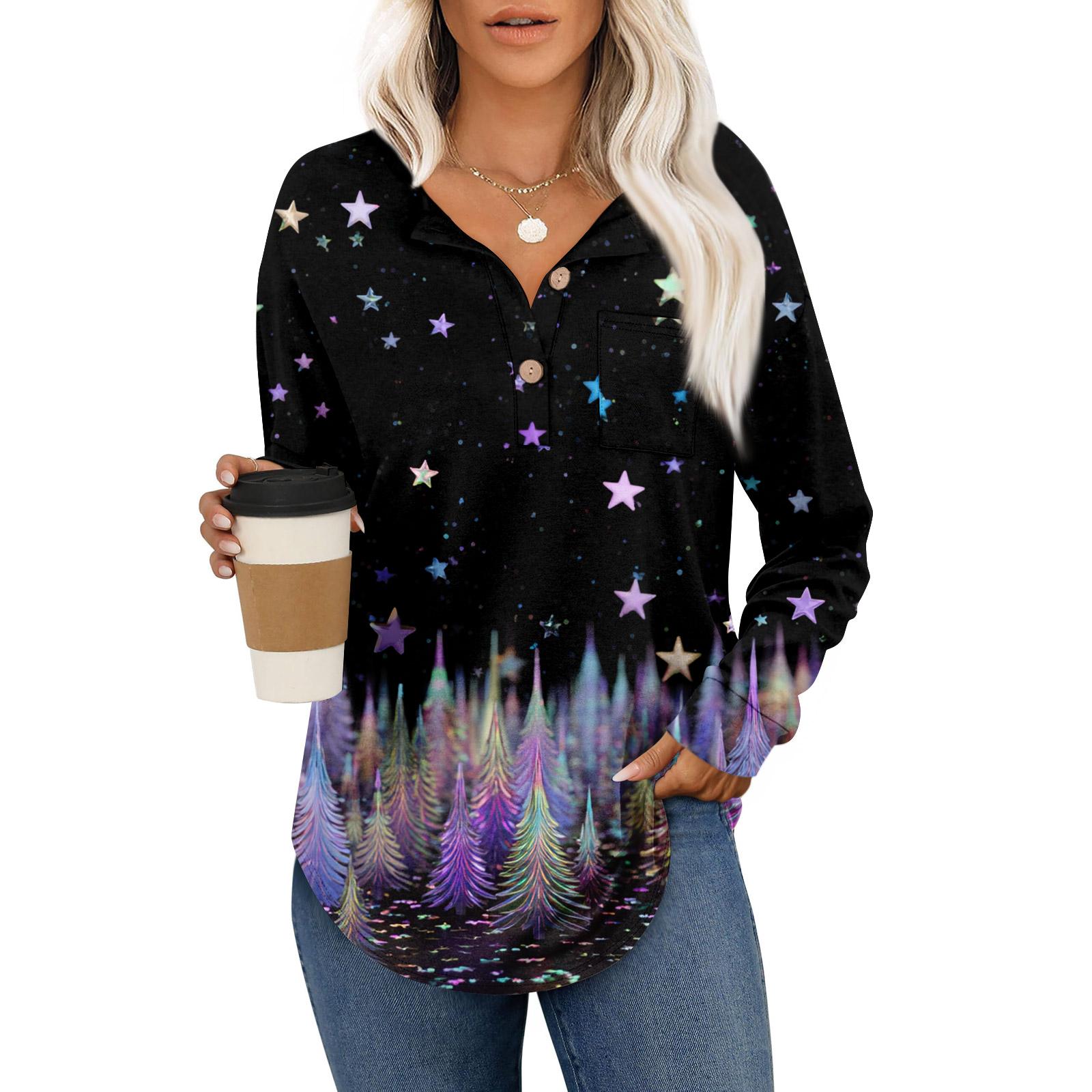 

Women s Fashion Long Sleeve Christmas Loose Long Sleeve Casual Top XXL