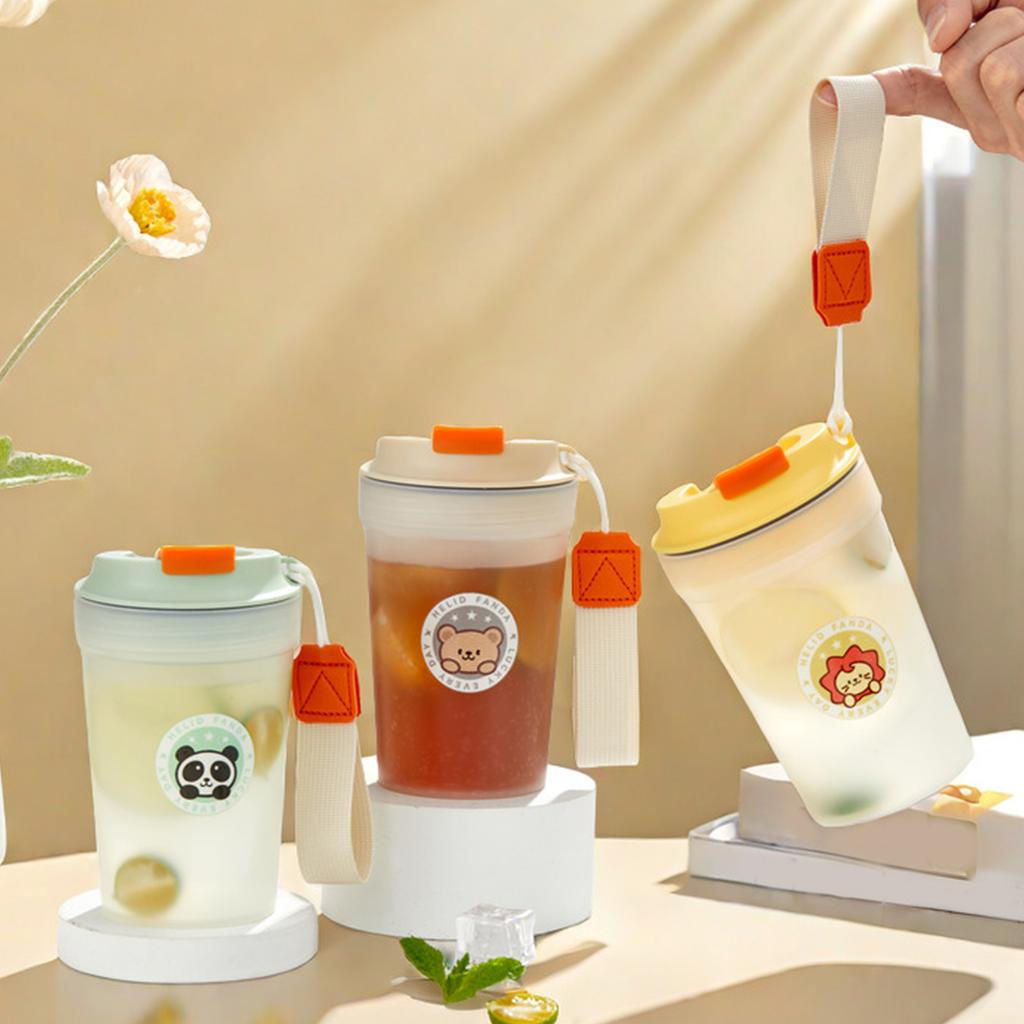 350ml Coffee Cup Transparent Water Bottle Portable Water Cup Leak-proof Beverage Drinking Cup Travel Reusable Drinkware