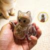 Cápsula de Pelo de Gato Transparente Soporte para Bigotes de Gato Jarrón Imán para Nevera Tarro de Pelo de Gato Recuerdo para Dueños de Gatos Decoración para Nevera