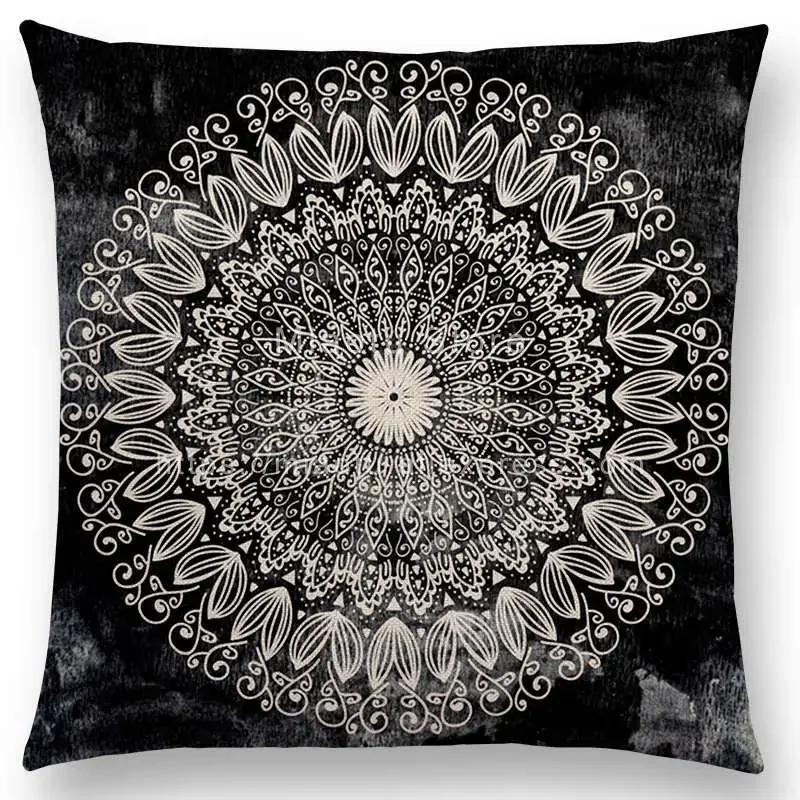 Neuer verträumter Regenbogen Boho Wüstenblume Wunderschöne Goldene Mandalas Savanne Fantasie Gelassenheit Drucke Kissenbezug Sofakissenbezug