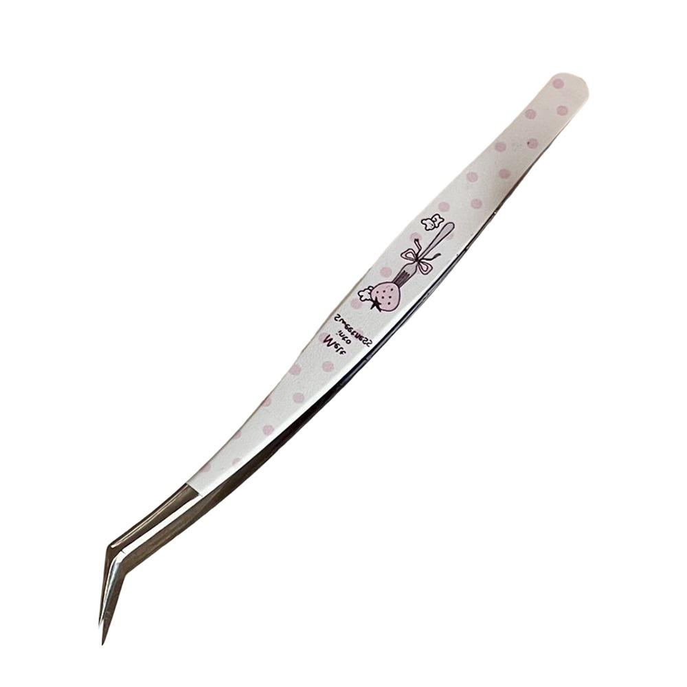 

Anti-static Curved Stickers Tweezers Stainless Steel Eyelash Curler Extensions Grafting Style 1