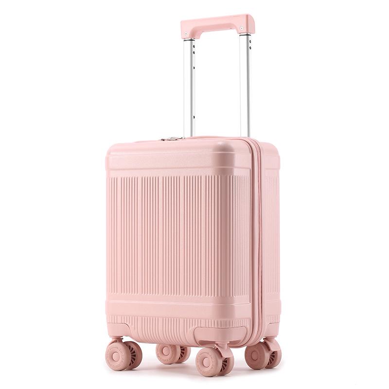 16-Inch Leather Carry-On Suitcase with Universal Wheels - Trolley Case for Men and Women