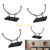 F26C Multipurpose Iron Holder for Displaying Round Plate Photo Picture Frame Stained Glass Art Stand Base Easy Installation