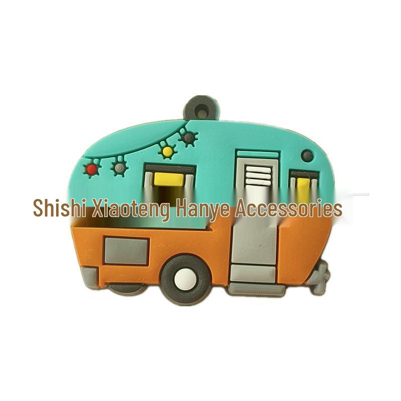 New Cartoon RV Keychain Pendant - PVC Material Gift Accessory