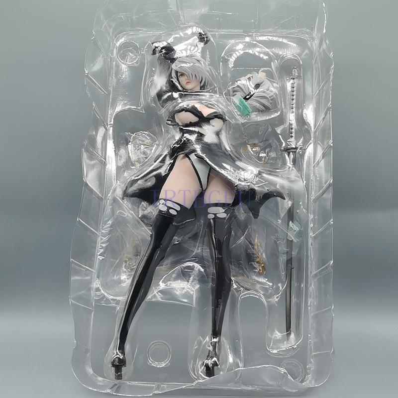 33cm 2B Pod 042 YoRHa No. 2 Typ B 1/6 Zwei Köpfe Ver Japanischer Anime PVC Actionfigur Spielzeug Spiel Sammelmodell Puppe