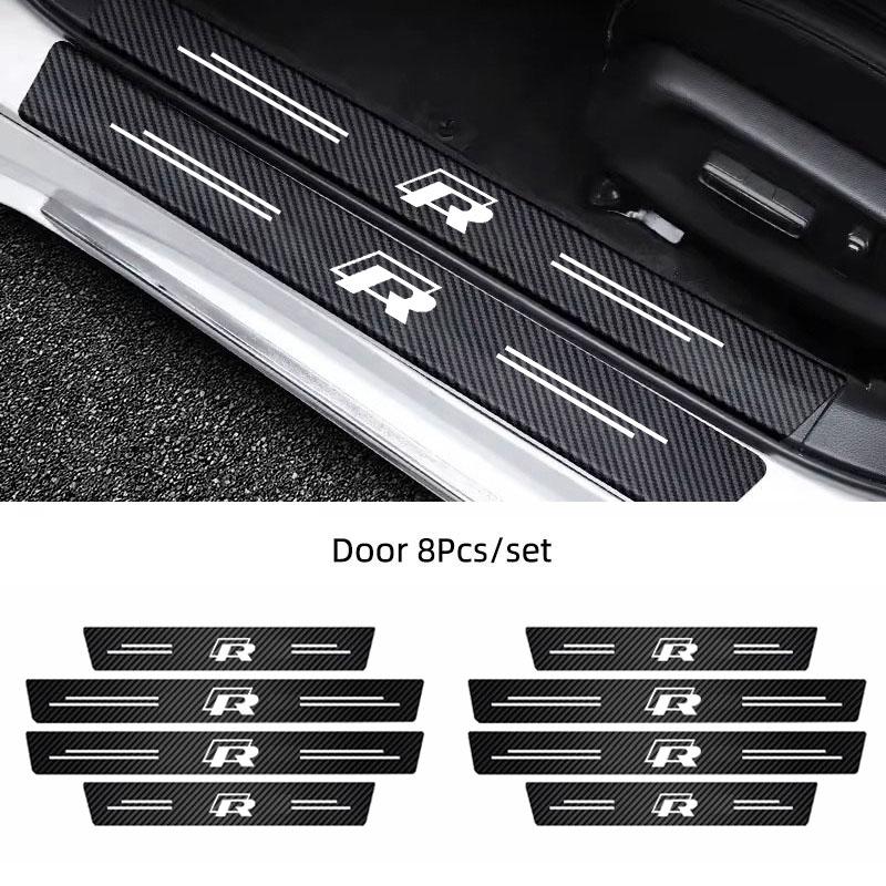2026 Hot For Volkswagen VW Car Door Sill Protector Sticker Threshold Non-slip Pad Mat For VW GTI Rline Polo Golf 6 7 Passat CC T