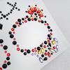 Skull Face Diamond Sticker With Colorful Flowers For Party Makeup And Stage Decor