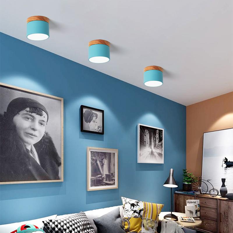 LED downlight modern colorful ceiling light surface mounted spotlight bedroom lighting for living room indoor Light fixture