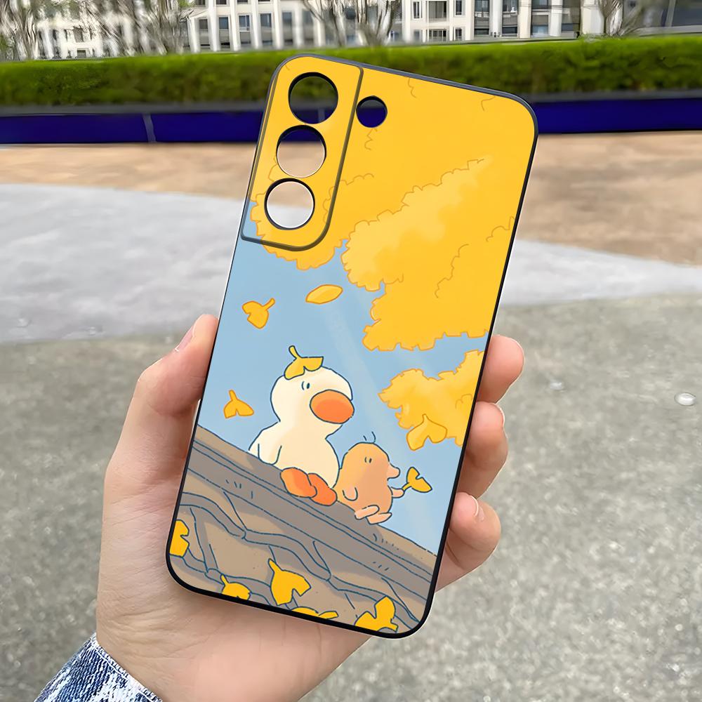 Cute Cartoon Duck Phone Case For Samsung A25 A13 A33 5G A54 A36 A35 A56 A52 A14 Shockproof Soft Cover