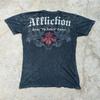 American Affliction T-shirt Men Y2K Street Vintage Fashion Casual Loose Tees Summer Clothes Loose Casual Cartoon Oversized Tops