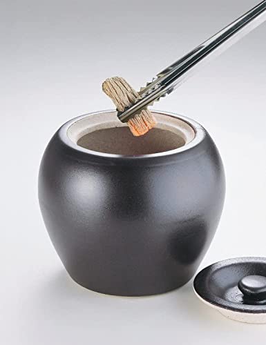 [Amazon.co.jp Exclusive] Captain Stag (CAPTAIN STAG) Firefighter Jar, Wazentei, Ceramic, UY-7035, Black, Outer Diameter 160mm X Height 130mm