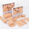 10/20/37pcs Wooden Track Beech Wooden Railway Train Track Accessories Fit for Brand Tracks Educational Toys for Children Gift