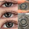 EYESHARE 1 Pair FLORENCE Series Contact Lenses for Eyes 14.5mm Gray Brown Natural Lens Beauty Pupils for Satuden