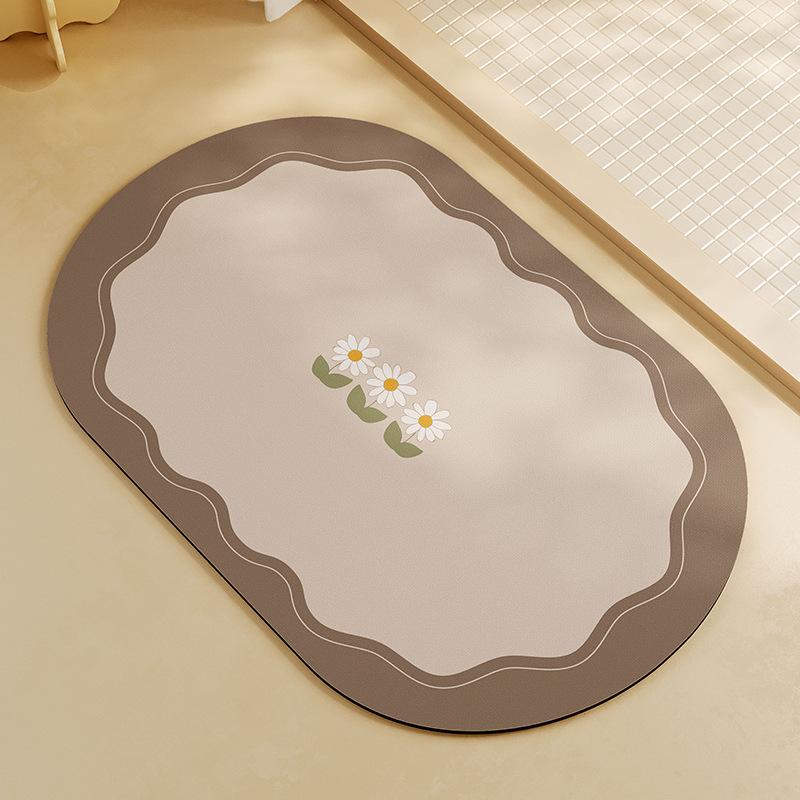 

Коврик для пола из диатомовой грязи для ванной комнаты, специальный коврик для пола в ванной, туалетной двери, водопоглощающий, быстросохнущий, противоскользящий коврик 40 * 60cm