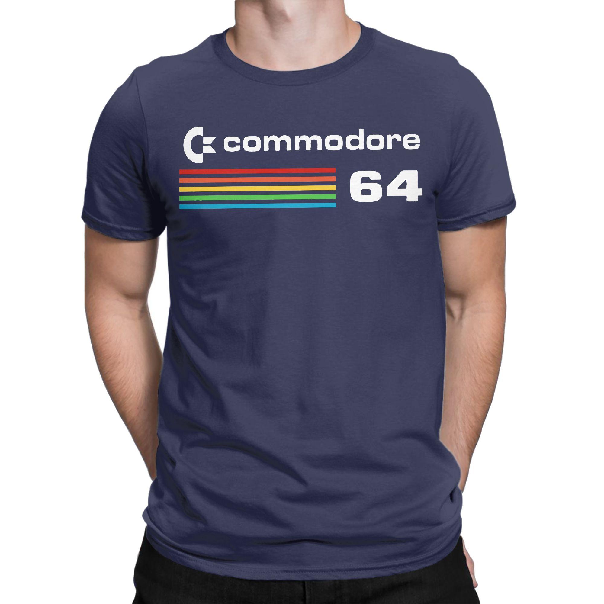 

Vintage Commodore 64 Computer Men T Shirt Keyboard Vintage Tees Short Sleeve Crew Neck T-Shirts Pure Cotton Gift Clothes - Me... S разноцветный
