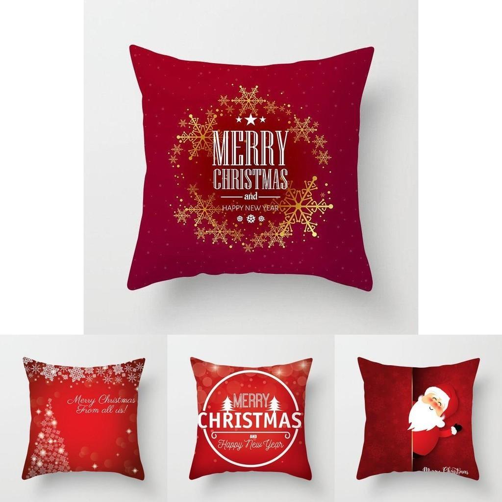 Luxurious Peach Skin Velvet Christmas Cushion Cover With Invisible Zipper Design