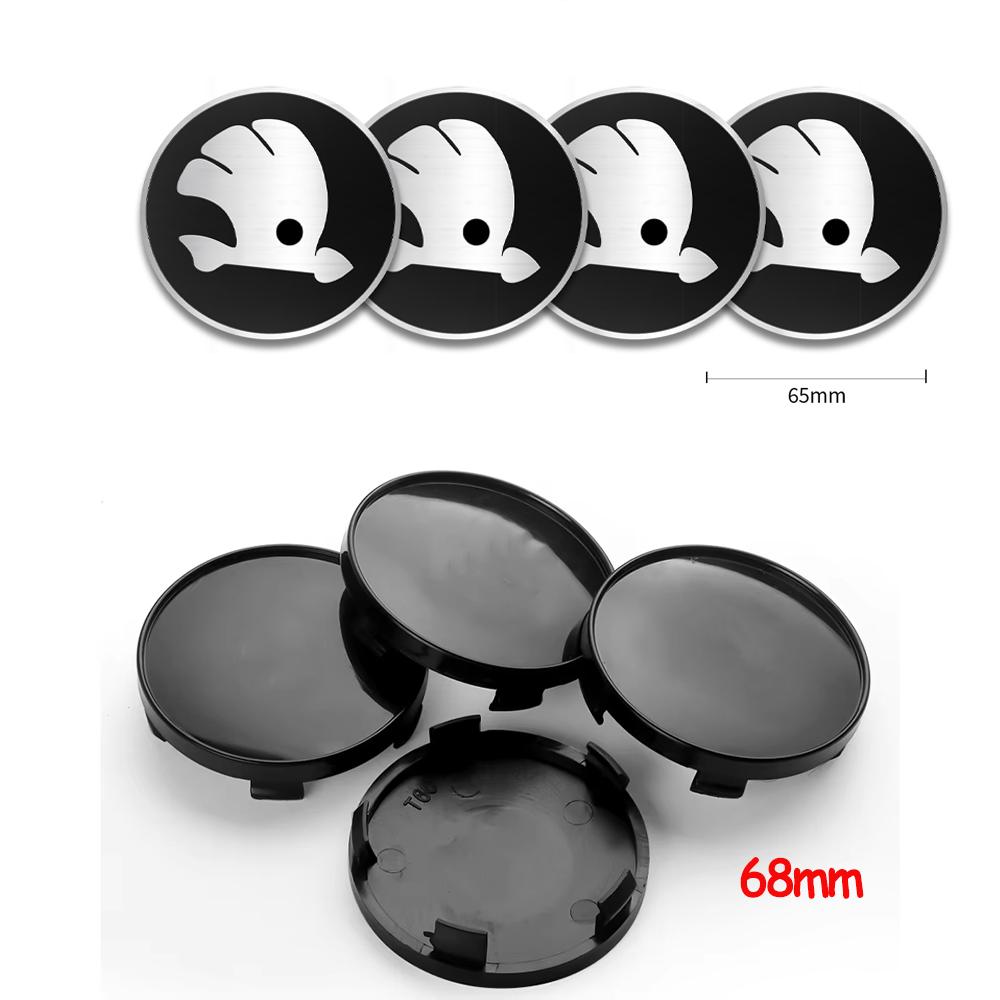 56/60/68/65mm Car Styling Wheel Center Hub Caps Rim Cover Badge Sticker For Skoda Octavia Fabia Rapid Superb Kodiaq Karoq Kamiq