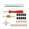 33Pcs Multi Function Tire Repair Tool Kit Universal Valve Core Remover Tool  Motorcycles