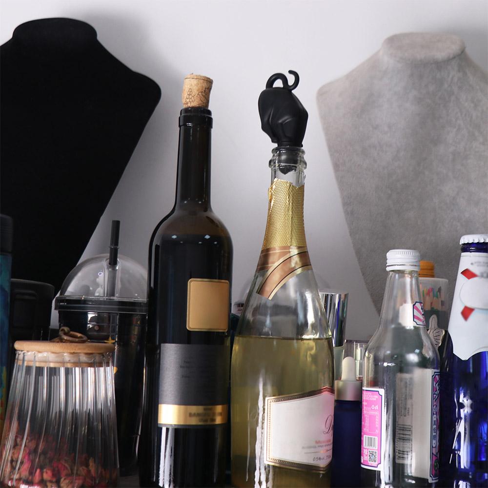 Keep Fresh Kitten Silicone Wine Bottle Stopper Reusable Beer Bottle Stopper  Cat Lovers Gift