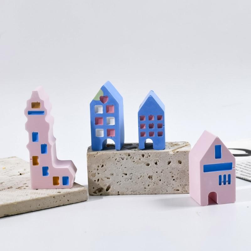 Sturdy Silicone Hollow House Adornment Mold Perfect For Crafting Delicate European Style Hollow House Decorations