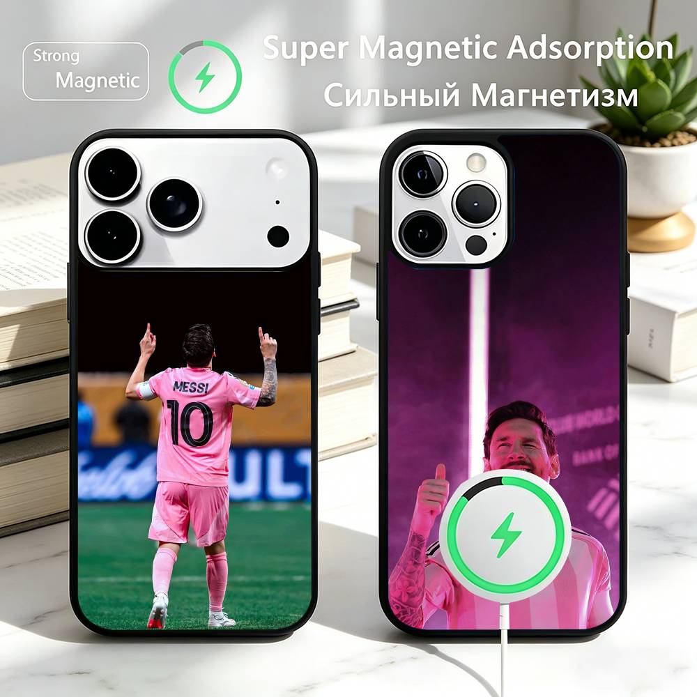 F-Football Leo M-essi LIONEL -L Phone Case For iPhone17,16,15,14,13,12,11 Plus,Pro Magnetic with Magsafe Wireless Charging