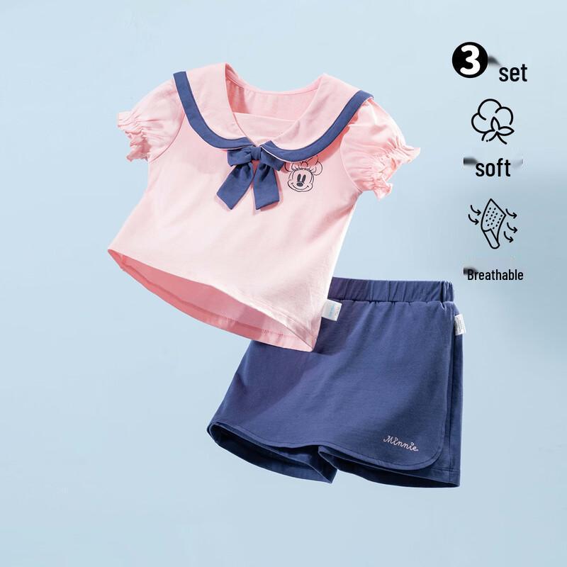 Disney Girls Cotton 3-Piece Summer Outfit 140/64