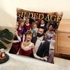 Cushion Cover Silky Short Plush Home Sofa Cushion Cover - Invisible Zipper Home Decoration The Gilded Age TV Series