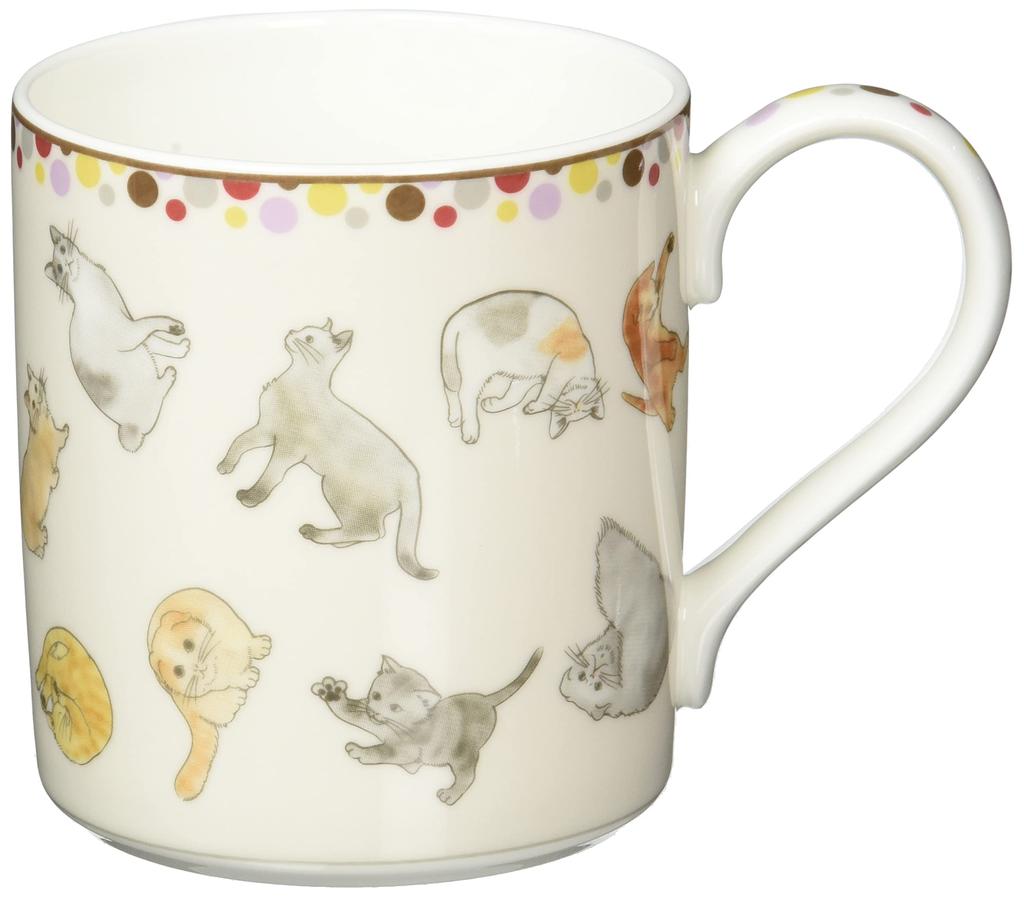 Noritake Cat (Pink) Bone China Mug, Approx. 400cc, Collector's Mug, Microwave and Dishwasher Safe, 1 Piece, T97265AN-143L