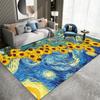 Van Gogh Oil Painting Loop-Pile Carpet Artistic Masterpiece Area Rug for Living Room Bedroom Entryway Home Decoration Mats