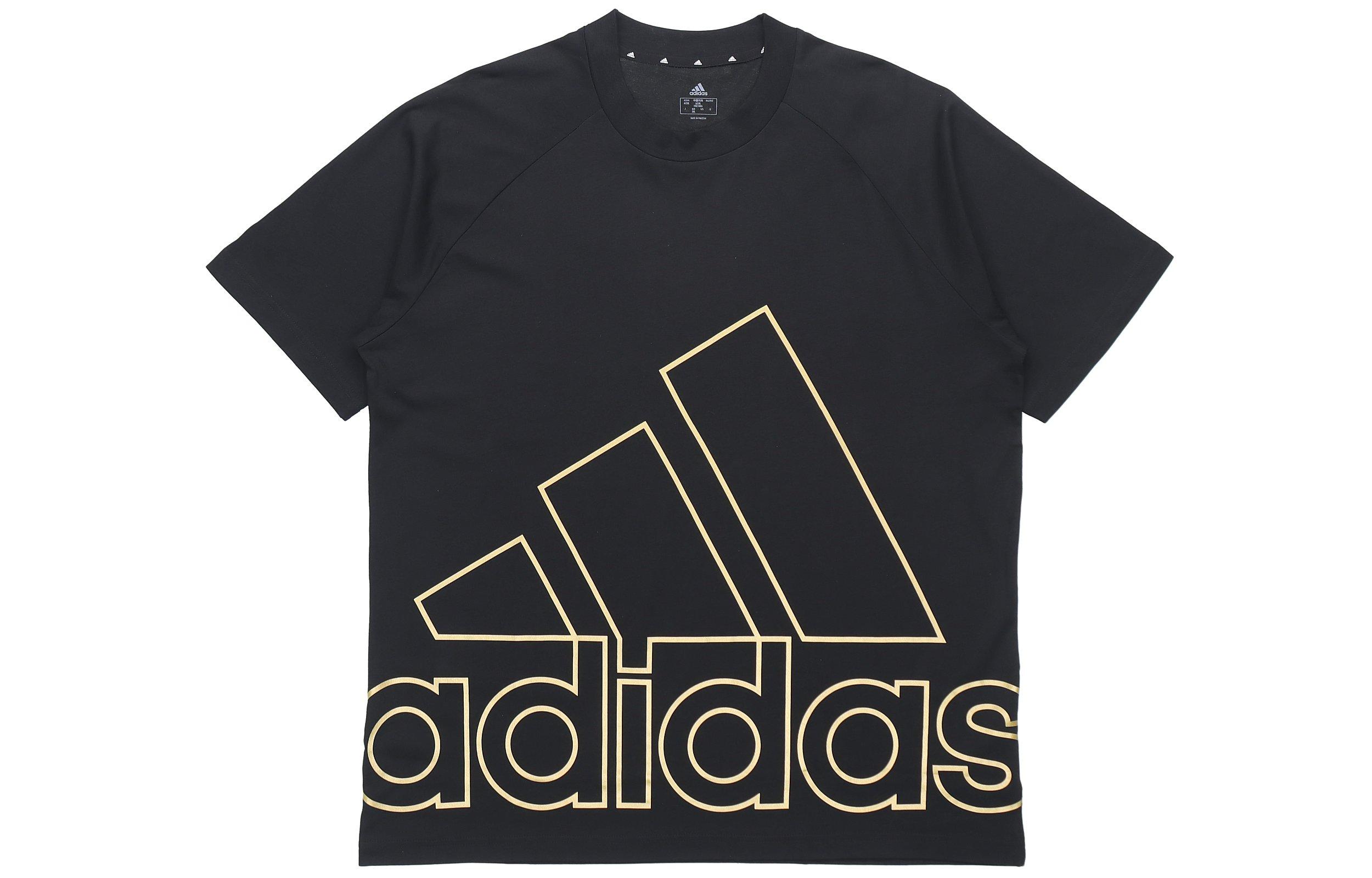 

Adidas T Shirts Men s Black Crew Neck Moderate Straight Fit GU4291 M