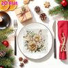 20pcs Disposable Napkins with Rose Pattern Print for Wedding,Parties,and Daily Use for Thanksgiving Fall Christmas Table Decoration
