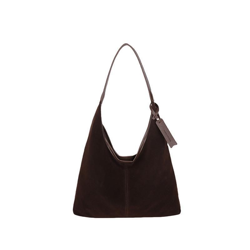 Lazy Large Capacity Single Shoulder Underarm Bag Retro Business Carry-On Tote Bag