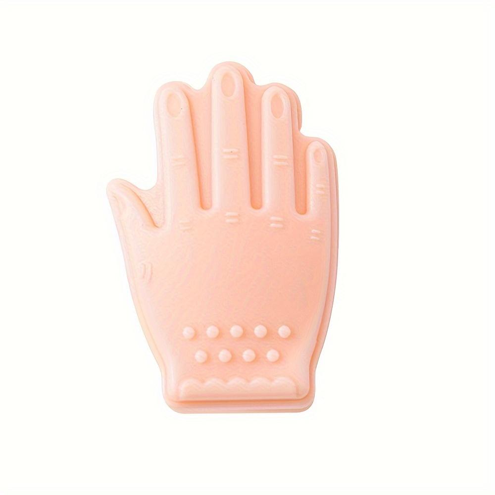 1pc Macaroon Mini Palm Shaped Clip, Portable Cartoon Style Storage Clamp, Cute & Efficient Document Grip, Plastic Ticket Holder For Home & Office Use